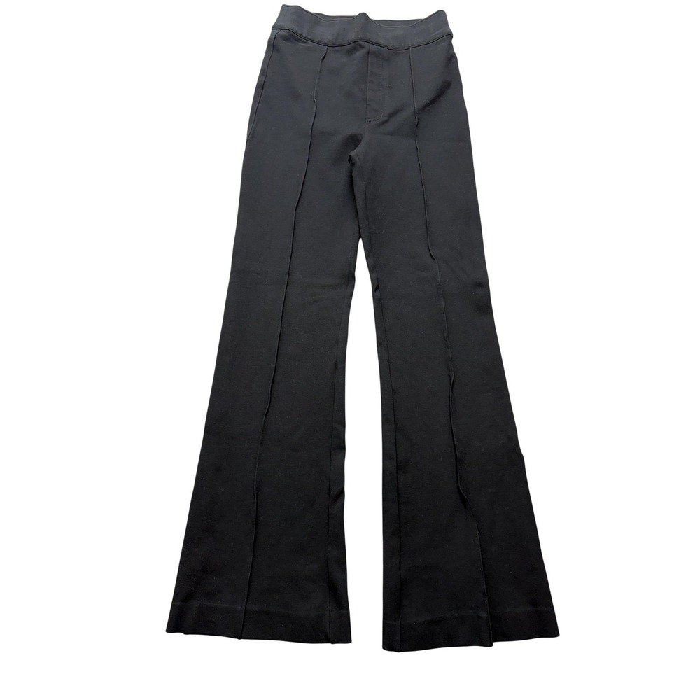 Spanx‎ Ponte Dress Pants Womens XS Black Slim Flare Pull On Stretch Shaping